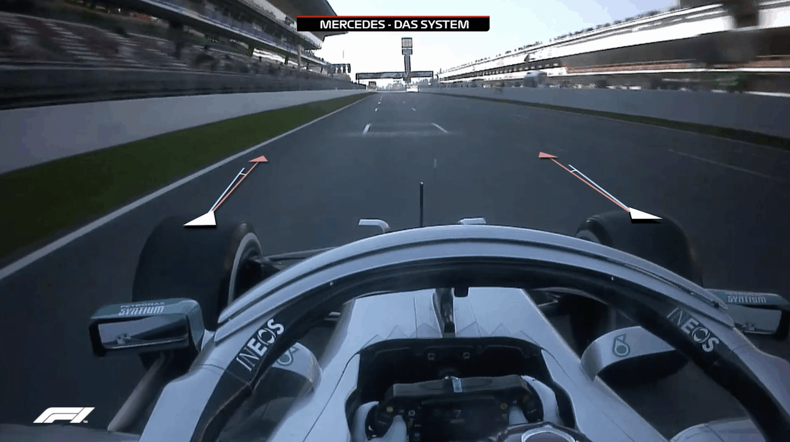 Mercedes F1 展现全新軚盘操作　简单改变前轮倾斜度